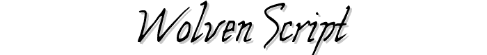 Wolven Script font